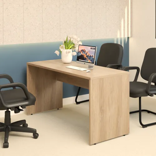 MESA RETA PÉ PAINEL